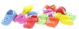 Lot of 12 Clog Rubber Slipper Key Chains Party Favors