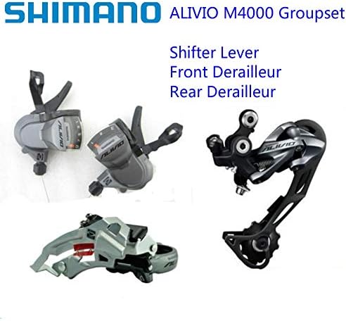 Enchante Jerry Bicycle Derailleur - Alivio M4000 3Sx9S 27 9 Speed 9S 27S MTB Bicycle Groupset Kit 3 Parts Shifter Lever & Front Derailleur & Rear Derailleur 1 PCs