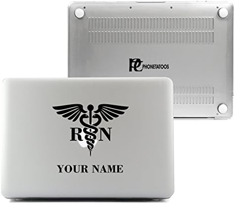 PhoneTatoos -RN Custom Clear / Transparent Plastic Hard Case Cover for Macbook Air 13'' (Model: A1466, A1369)