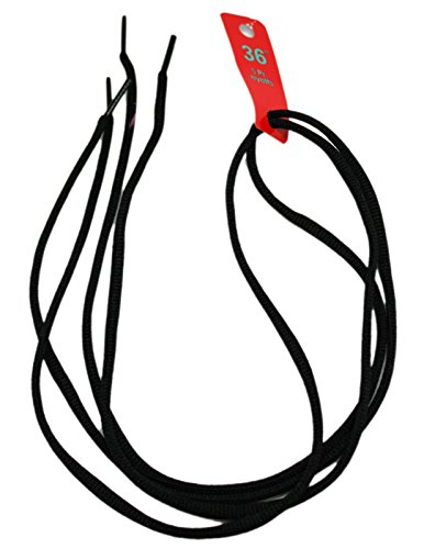 Tube Lace Black Colored 5 Pr. Eyelets Shoelaces (2pc, 36")