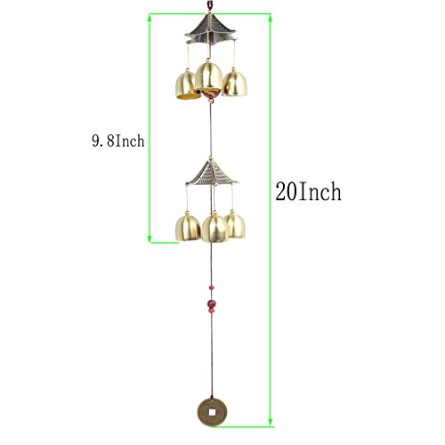 Sun Cling Great Sound Bronze Color Temple Bells Wind Chimes Windchimes