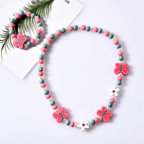Kind-Karikatur-Halskette Bunte Tier Kid Schmuck Blumenperlen Mode Armband-Zusätze Mengonee – Bild 3