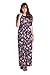82 Days Women'S Rayon Span Printed Maxi Dress with Elastic Waistband - Solid