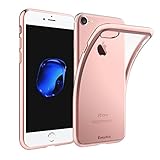 iPhone 7 Case, EasyAcc iPhone 7 Soft TPU Case Crystal Clear Transparent Slim Anti Slip Case Back Protector Cover Shockproof for iPhone 7 - Rose Gold