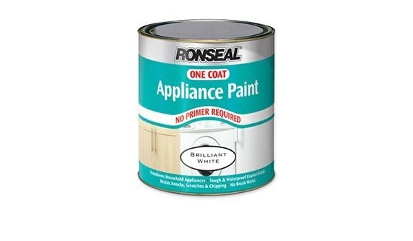 Ronseal 35095 una capa aparato pintura blanca brillante 500 ml ...