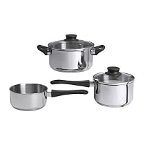 Ikea Annons 5-piece Cookware Set, Stainless Steel