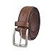 Columbia Men's Casual Leather Belt -Trinity Style for Jeans Khakis Dress Leather Strap Silver Prong Buckle Belt