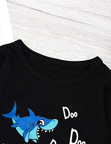 Toddler Baby Boy Shark Clothes Cotton Tops + Pants Autumn Winter Outfits Set(3-4T)