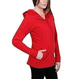 Kirkland Signature Ladies' Water-Repellent Wind Resistant Softshell Jacket (Large, Red)