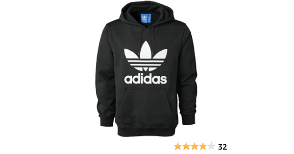 Amazon.com: Adidas Originals Trefoil - Sudadera con capucha para hombre,  color negro : Ropa, Zapatos y Joyería