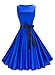 Anni Coco® Women's Classic 1950s Vintage Hepburn Dresses Blue Large