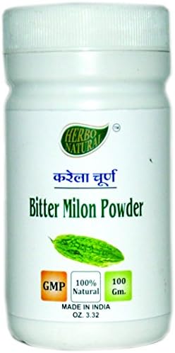 HerboNatural Ayurvedic Karela (Bitter Gourd) Powder (100 gm,3.52 Ounce) GMP Certified, ( Pack of 1)