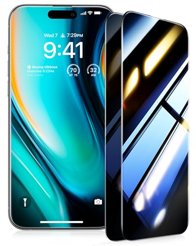UltraGlass Ultra 9H+ Glass for iPhone 12 Pro Max Privacy Screen Protector [No.1 Military Grade Shatterproof & 100% Anti Spy] Glass Privacy Screen,2 Pack