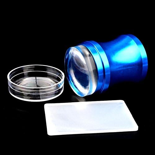 Nail Stamp Stamping Tools Clear Metal Jumbo XL 3.8cm Pure Clear Jelly Silicone Nail Art Stamper Scraper With Cap 2018 New Design