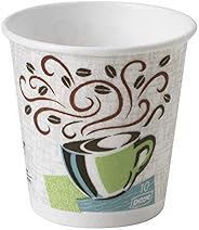 Dixie PerfecTouch 10 oz. Insulated Paper Hot Coffee Cup by GP PRO (Georgia-Pacific), Coffee Haze, 92959, 1,000