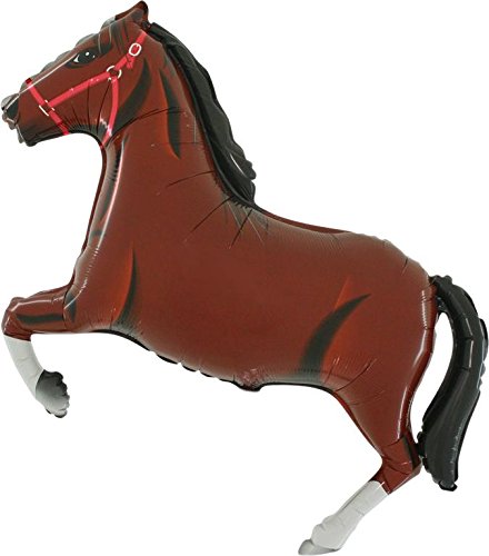 33 Inch Dark Brown Horse Shaped Foil Balloon (CS49)