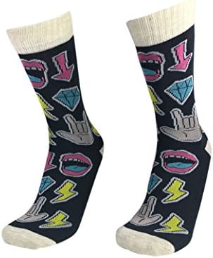Sole Words Awesome Pawsome Men's Cool Crazy Pattern Novelty Funny Cotton Crew Tube Socks