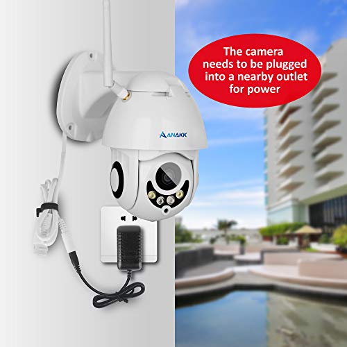 Anakk Outdoor Wireless WiFi Security Camera Pan Tilt HD 1080P IP Camera with Night Vision Motion Detection 3.6mm Lens IP66 Weatherproof for Home Surveillance Baby & Pet - Thumbnail 3