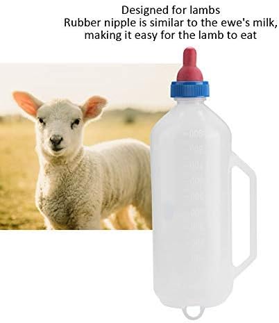 Lamb Feeding Bottle, 1L Small Animal Milk Nipple Bottle with Hand Grip for Feeding Sheep Goat Goat Cattle and Calf - Image 3
