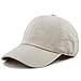 The Hat Depot Baseball Dad Hat Women Men Blank Washed Low Profile Cotton and Denim UPF 50+ Running Golf Cap Hat(Beige)