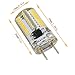 Reelco 6-Pack Mini G8 T4 Base Bi-pin LED 3Watt Dimmable LED Light Bulb AC 110V-120V White 6000K-6500K Equivalent 20W-25W