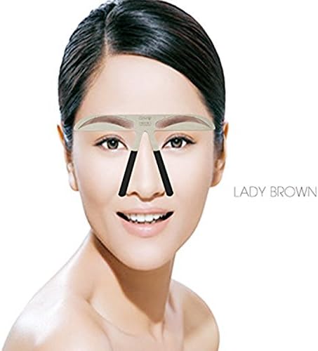 Namee Permanent Makeup Tattoo Eyebrows Ruler - Metal Eyebrow Makeup Tools - 3D Balance Eyebrow Template Stencil Shaper Makeup Tools (LADY EYEBROW)