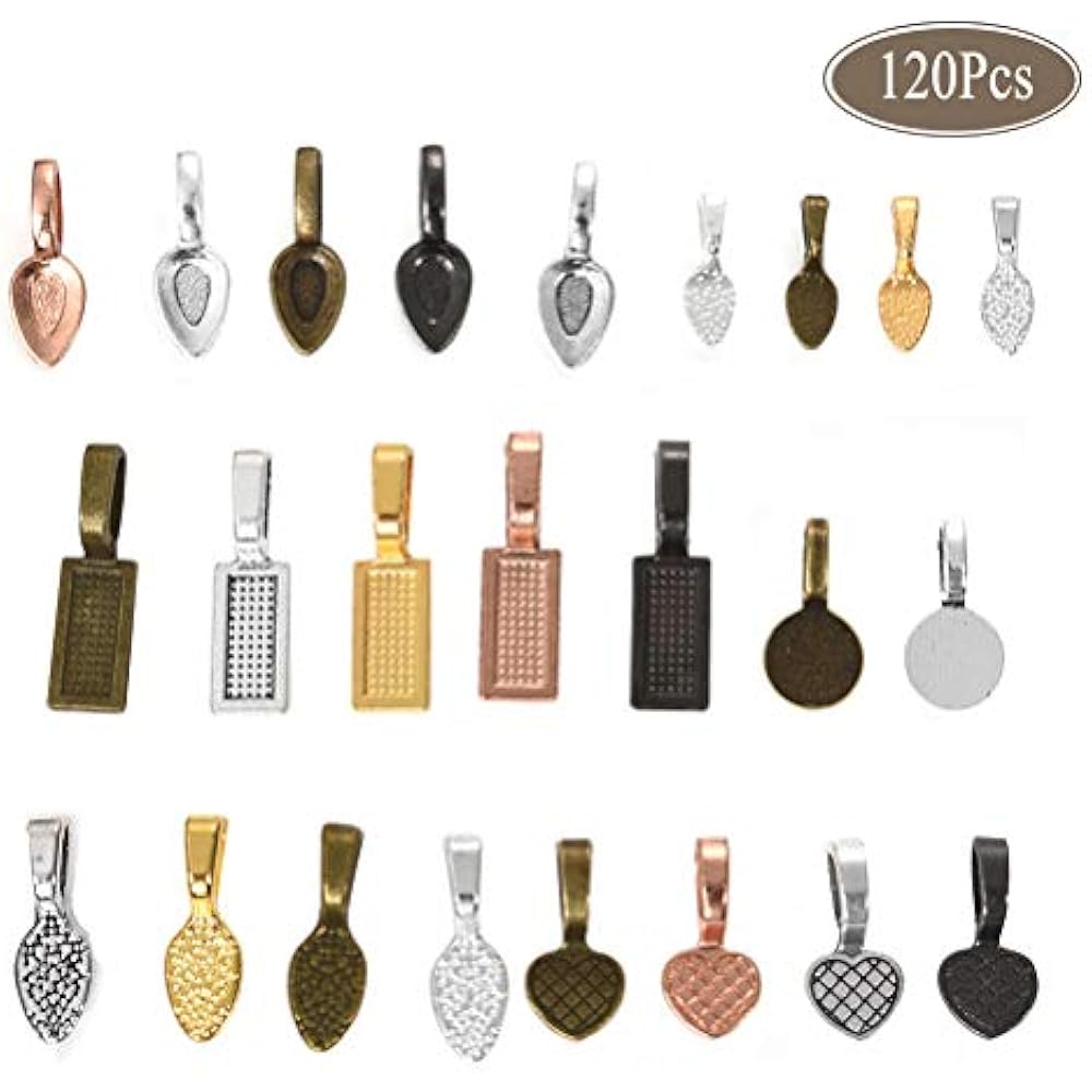 Glue On Bails For Pendants Jewelry Making Necklace Earring Scrabble
