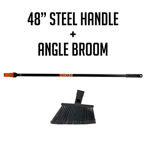 SWOPT MultiSurface Angle Broom + 48" Steel Handle, Standard Combo