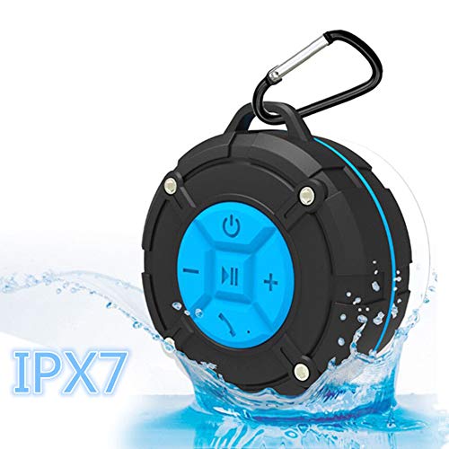 TOPROAD Shower Speaker, Wireless Water-Resistant Speaker with IPX7 HD Sound, Suction Cup, Speakers Built-in Mic, Hands-Free Speakerphone for iPhone, iPad and Android Phones