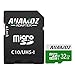 Micro SD Card 32GB, AUAMOZ Micro SDHC Class 10 UHS-I High Speed Memory Card for Phone,Tablet and PCs - with Adapter (Green/White)