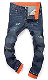 MR. R Men's Distressed Washed Ripped Slim Fit Jeans US 27-38