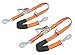 PowerTye Mfg 2 in x 8 ft Long UTV, Auto, Ratchet Tie-Downs with Integrated Adjustable Axle Loop, Industrial-Grade with Secure Twist Hooks, Orange (Pair)