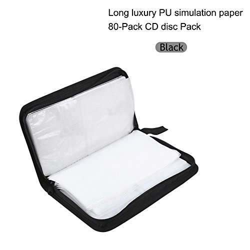 UTP Faux PU Leather 80 Disc CD DVD Holder Storage Cover Case Organizer Wallet Bag Album Bag