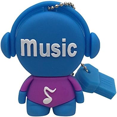 usb 2.0 flash drive 32gb pvc cartoon cool flash drive cute gift u disk Creative personality flash memory stick Mass Storage fashion (Blue)