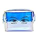 Holographic Iridescent Makeup Bag, Hologram Cosmetic Bags Large Toiletries Pouch Handy Makeup Pouch, Wristlets Organizer Women Clutch Evening Bag, Valentines Day Gifts, Eye Pattern