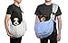 iBrowith Reversible Dog Carrier Sling Hands Free Backpack for 5-12 lbs Small Pet Travel Outdoor Riding Adjustable Shoulder Strap (Grey, Blue Stripes)