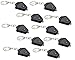 Finware 10 Pack Micro Light LED Keychain Mini Flashlight, Ultra Bright Key Ring Light Torch, Batteries Included