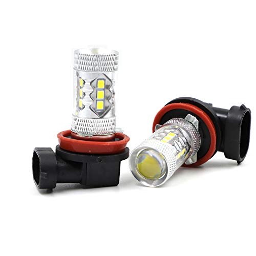 Dantoo 2 x H8 LED Bulbs H11 Fog Lights Extremely Bright 3000K 16 SMD H16 LED Fog Light Lamp Replacement for DRL or Fog Lights, Gold Yellow