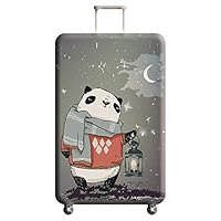 Cupcinu Creative Panda Printing Luggage Case Protector Rainproof Elastic Suitcase Cover Protector Travel Anti-dust Luggage Cover Fits 22-24 Inch (Panda)