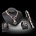 Aioverun Purple gem alloy 4 times necklace jewelry set