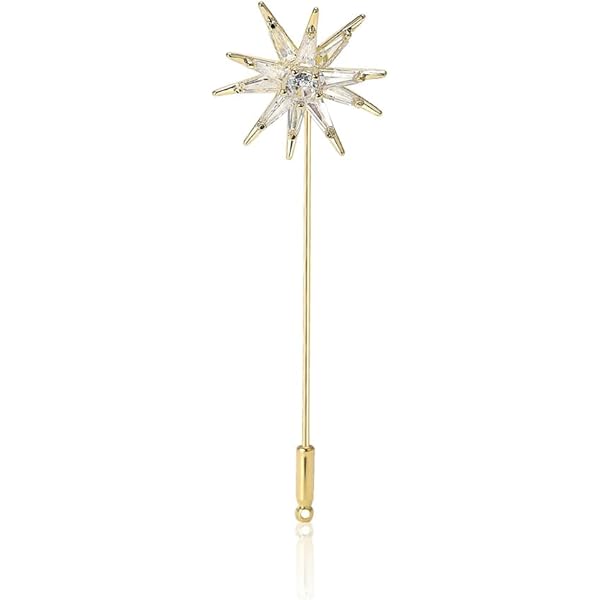 Broche De Flores Con Diamantes De Imitación Para Hombre, Broche De Cristal Con Estrella De Seis Puntas, Para Camisa, Collar, Aguja, Broche De Solapa De Traje, Insignia, Accesorios Para Hombre - Historial