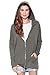 Alexander + David Womens Casual Oversized Zipper Hoodie - Lightweight Terry Knit Sweatshirt