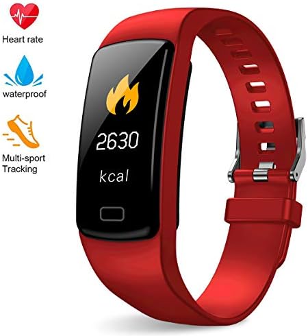 Deword Fitness Tracker Color Screen Fitness Tracker with Heart Rate Monitor, IP68 Waterproof Tracker with Step Counter, Calorie Counter, Pedometer Watch for Kids Women and Men