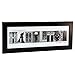 Creative Letter Art - Personalized Framed Name Sign with Black & White Architectural Metal Alphabet Photographs Including Black Self Standing Frame