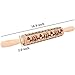 Embossed Wooden Rolling Pins Engraved Embossing Wood Roller Pin with Patterns for Baking Cookies