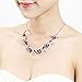Glamorousky Elegant Rose Necklace with Purple Austrian Element Crystals