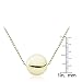 Hoops & Loops Flash Plated Gold Sterling Silver 10mm Polished Ball Bead Necklace