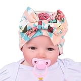 Baby Hats,Canserin Newborn Hospital Bowknot Flower Hat (Pink)