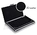 WOVTE Super Light Business Card Holder Stainless Steel Business Card Case-Black
