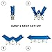 OSAGE RIVER Camping Cot for Adults - Folding Camping Cot - Portable Cots for Sleeping - Rated for 300 lbs, Blue